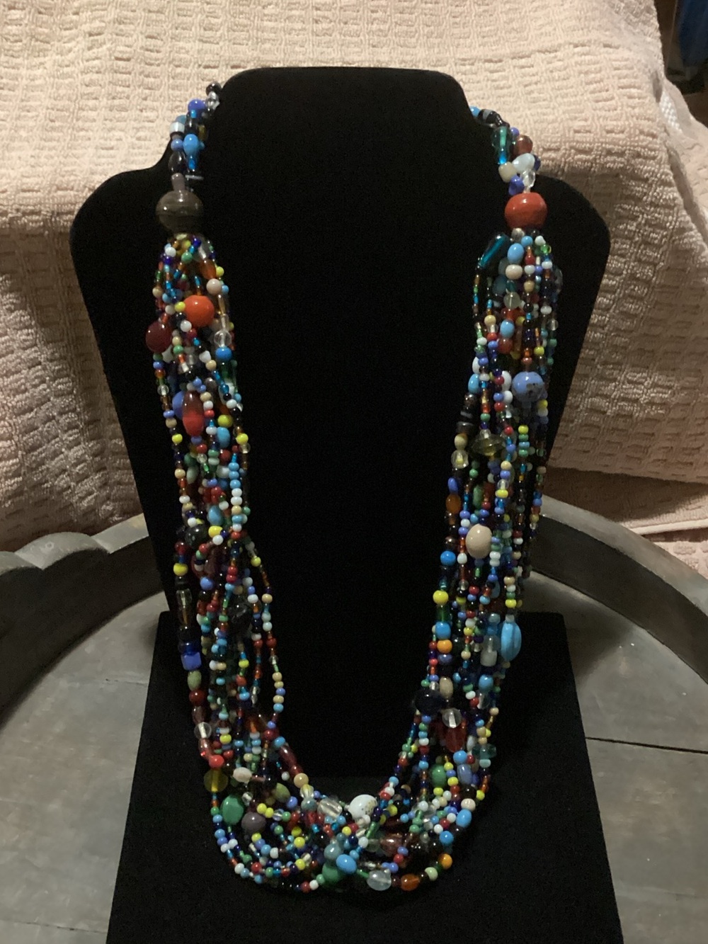 Multicolor Beaded Statement Necklace - Women Jewelry